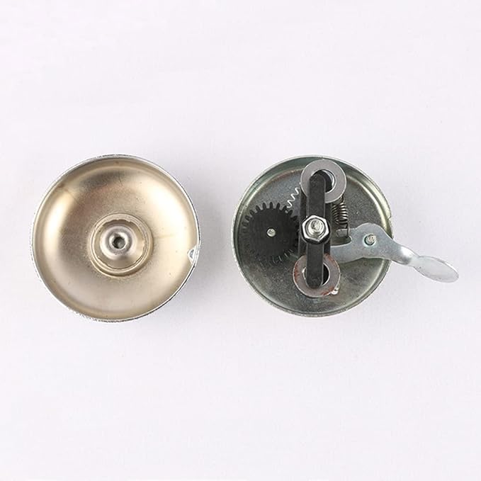 Riloer Bike Bell, Rotary Action, for City Bikes, Cruisers, Road Bikes or MTB, Fits Handlebar diameters 21 to 24mm, Riten Bicycle Bell