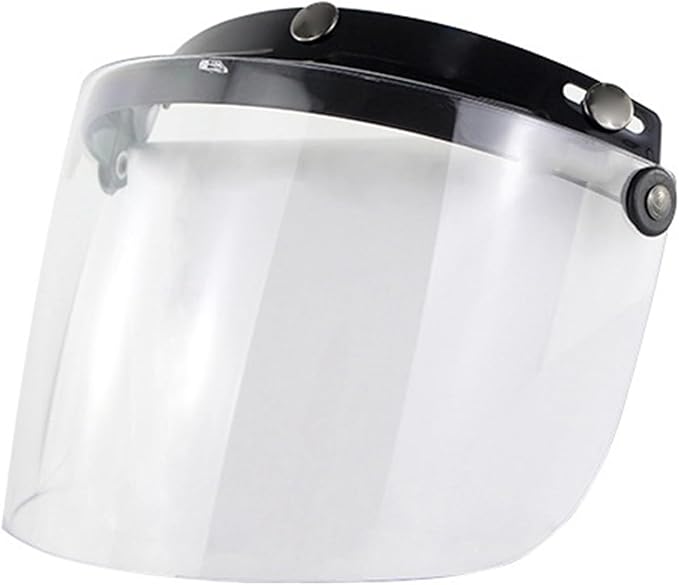 Warm Hat,Windproof 3-Snap Visor Lens Shield for Motorcycle Helmets Flip Up Down Open Face Anti Glaring Accessories