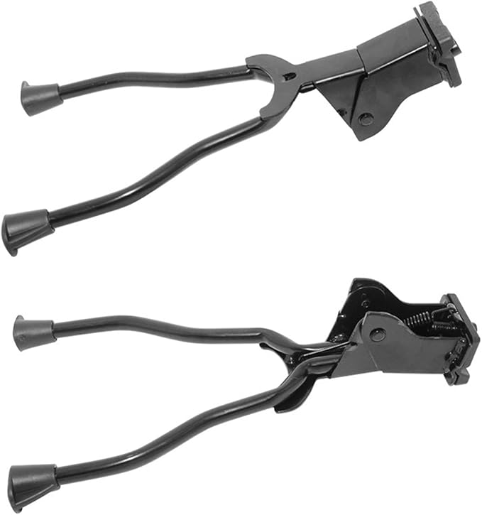 Bike Kickstand, Bike Stand, Double Leg Iron Bicycle Kick Stand for Mountain Bike Road Bicycle, Bicycle Stand Suitable for Bicycles from 26 "-28", Height Adjustable, Iron, Black