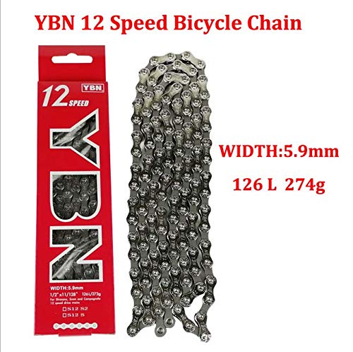YBN S12 12 Speed Chain MTB Road Bike Chain for Shimano Sram Campagnolo with Magic Buckle