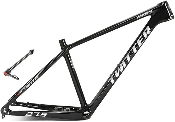 Carbon Mountain Bike Frame 27.5er 29er Hardtail Bike Frame XC/AM 15''/17''/19'' Disc Brake Bike Frame Thru Axle 12x142/148mm Internal Routing(Black,29 * 17'')