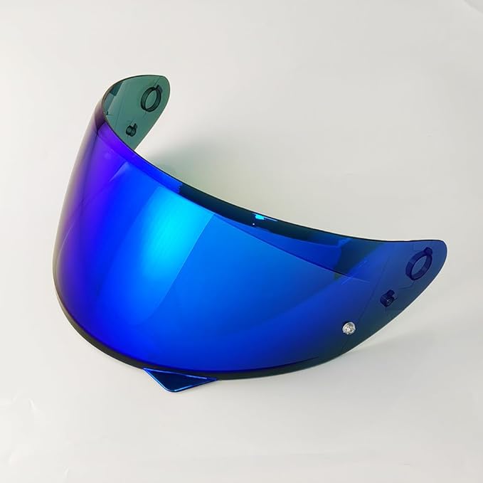HJ-34P Helmet Visor Replacement for HJC C10.Motorcycle Helmet Shield UV Protection Compatible with HJC C10 (Revo Deep Blue+Anti Fog Film)