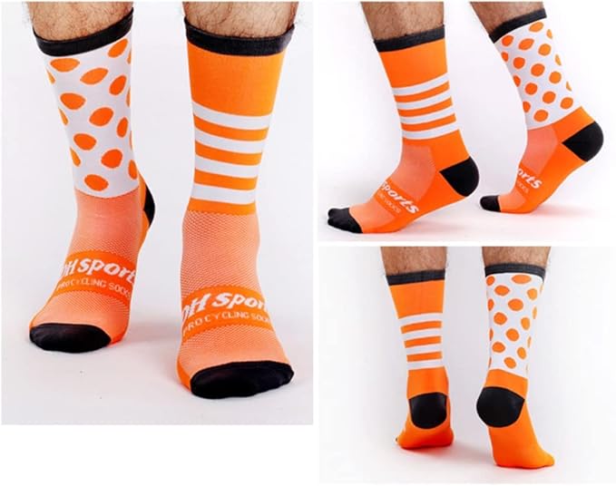 Cycling Socks Pro Mens Womens Riding Socks Bicycle Bike Sport Ankle Athletic Socks XC MTB BMX Black Pink Blue Green Orange