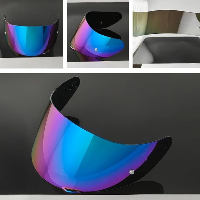 902 Helmet Visor Replacement. Helmet Face Shield UV Protection Compatible with ILM 902,902L,902BT (Rainbow-Day Use Only)