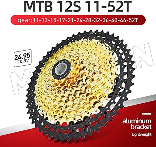 VG SPORTS 8/9/10/11/12 Speed Ultra-Light Bike Cassette for Mountain Bike 11-40T/11-42T/11-46T/11-50T/11-52T MTB Cassette Lightweight Aluminum Bracket Cassette