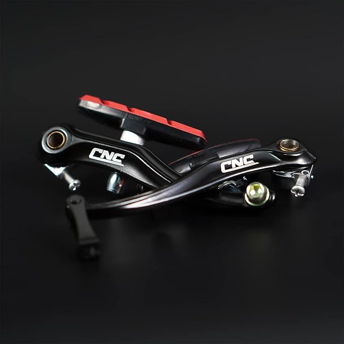 CNC V Brake Set, Bicycle Linear Pull V Brakes for Front/Rear Wheel, Long Arm 110mm, Black …