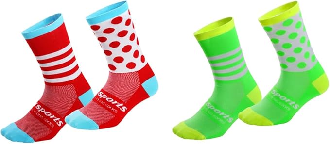 Cycling Socks Pro Mens Womens Riding Socks Bicycle Bike Sport Ankle Athletic Socks XC MTB BMX Black Pink Blue Green Orange