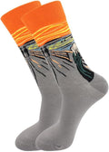 Real Sic Fun Socks for Men and Women - Cozy Cotton Dress Socks with Colorful Designs - Cool, Casual, Wacky Patterned