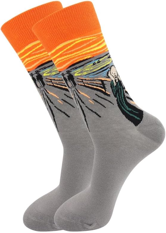 Real Sic Fun Socks for Men and Women - Cozy Cotton Dress Socks with Colorful Designs - Cool, Casual, Wacky Patterned