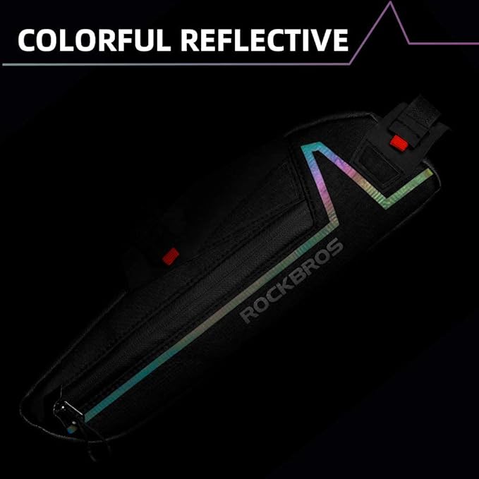 ROCKBROS Bike Frame Bag Bike Triangle Bag Water Resistant Bicycle Under Top Tube Bag Colorful Reflective 1.5L Large Capacity Bike Storage Bag for Mountain Road Bike Tools Accessories