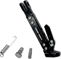 Motorcycle Universal Kickstand Adjustable CNC Aluminum Tripod Holder Kickstand Foot Side Support Stand for Motorcycle Scooter Motorbike Motocross Electric Dit Pit Bike (Black)
