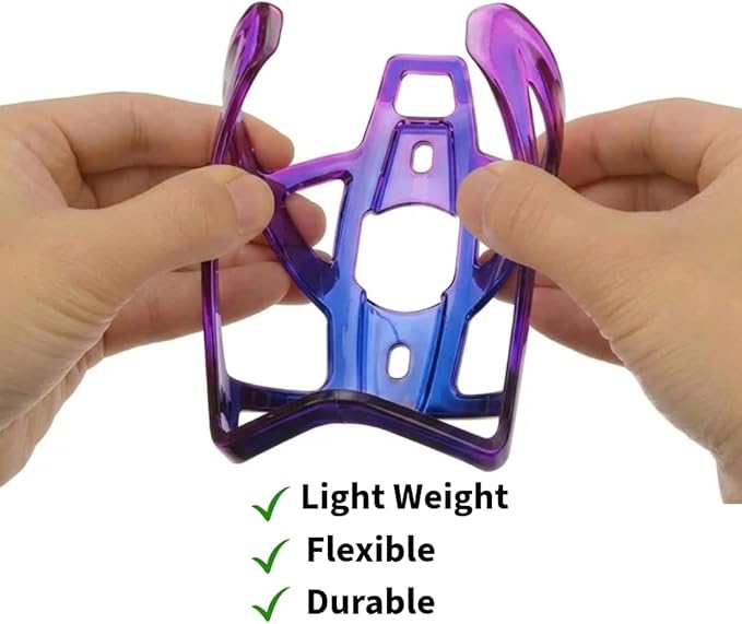 Bike Bell and Water Bottle Holder Set, Purple Bicycle Accessories with T-Rex Design, Decorative Handlebar Mount (Purple)