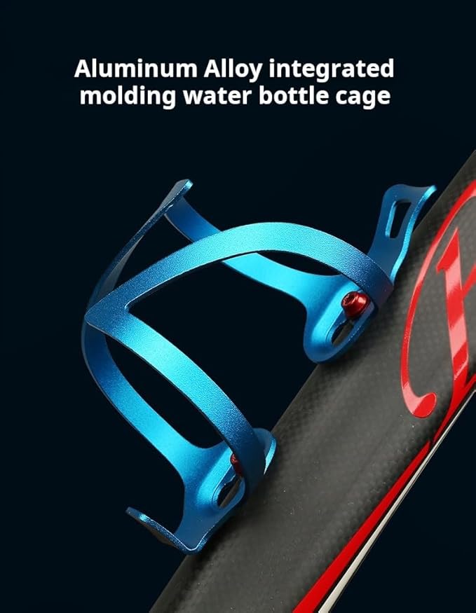 Premium Aluminum Alloy Bike Cup Holder - - Durable Water Bottle Cage for Bicycle, Road Bike, Mountain Bikes (Blue)