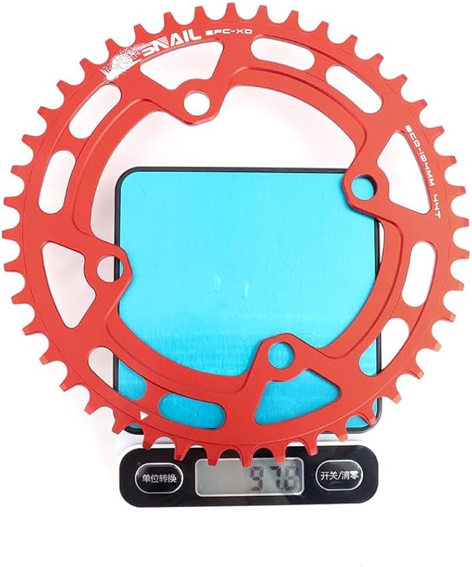 FOMTOR 104 BCD Chainring (30-52T) 7-12 Speed Compatible CNC 7075 Aluminum Narrow Wide Tooth Round Oval Chainrings for MTB/Road Bike Ebike Chainwheel Black/Red