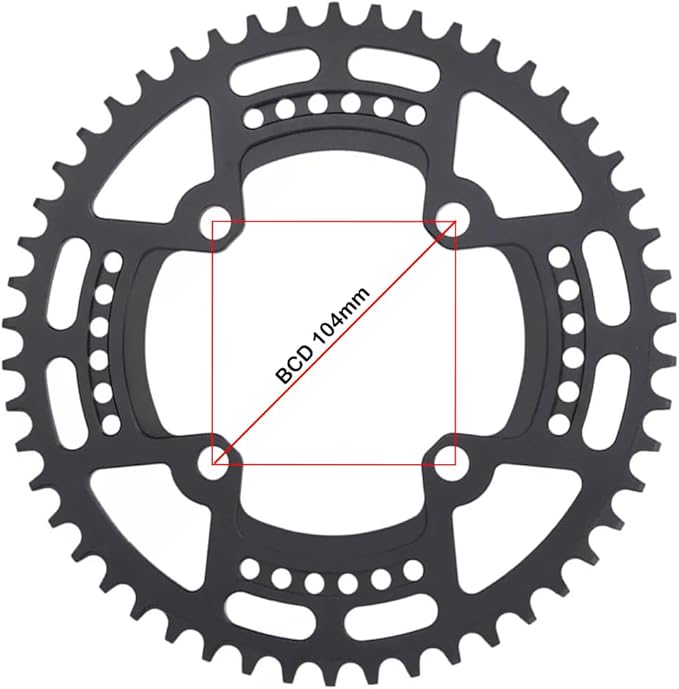 CYSKY 104 BCD Chainring 30T to 52T Narrow Wide Chainring with Sprocket Bolts for 1x Set-up Road Bike Mountain Bike BMX MTB Gravel Ebike