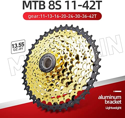 VG SPORTS 8/9/10/11/12 Speed Ultra-Light Bike Cassette for Mountain Bike 11-40T/11-42T/11-46T/11-50T/11-52T MTB Cassette Lightweight Aluminum Bracket Cassette