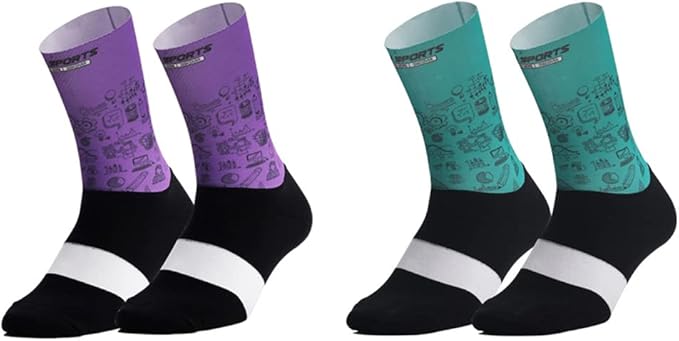 Cycling Socks Pro Mens Womens Riding Socks Bicycle Bike Sport Ankle Athletic Socks XC MTB BMX White Yellow Blue Green Red
