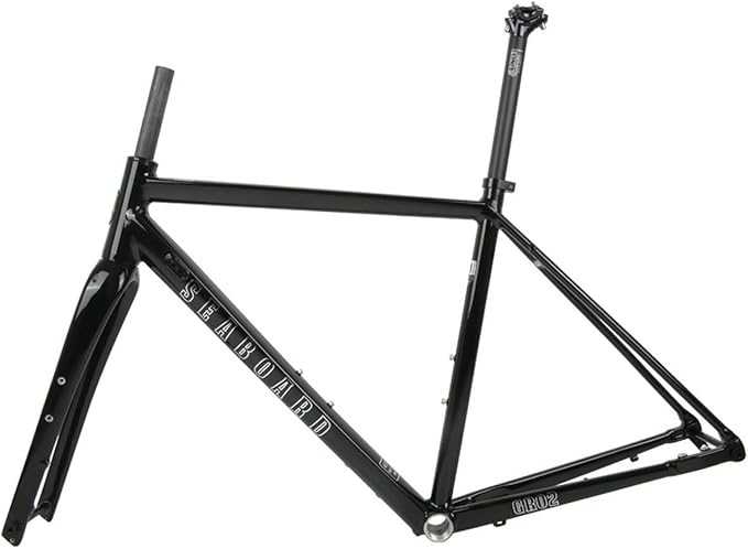 Gravel Road Bike Frameset 700C Aluminum Alloy Disc Brake Frame 44/47/50/53/56cm Carbon Fiber Fork Thru-Axle F100*12mm R142*12mm Internal Routing