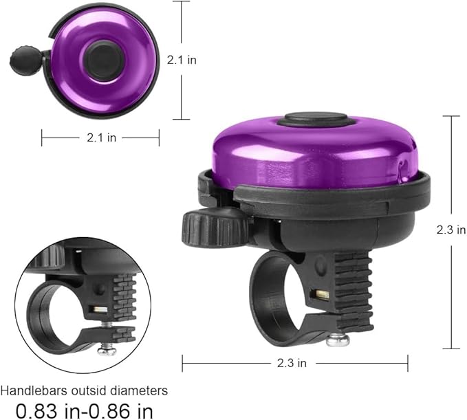 Accmor Classic Bike Bell, Aluminum Bicycle Bell, Loud Crisp Clear Sound Bicycle Bike Bell for Adults Kids