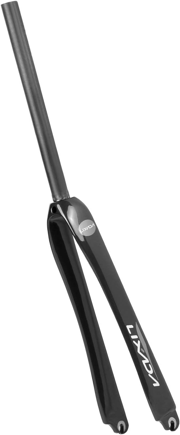 Bicycle Fork, 25.4mm Ultralight Full Carbon Fiber Road Bicycle Fork 700C Cycling Fixed Gear Bike Fork Fixie Bike Front Fork 25.4mm
