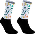 Cycling Socks Athletic Crew Socks Breathable Cushioned Compression Running Hiking Socks For Mens Womens