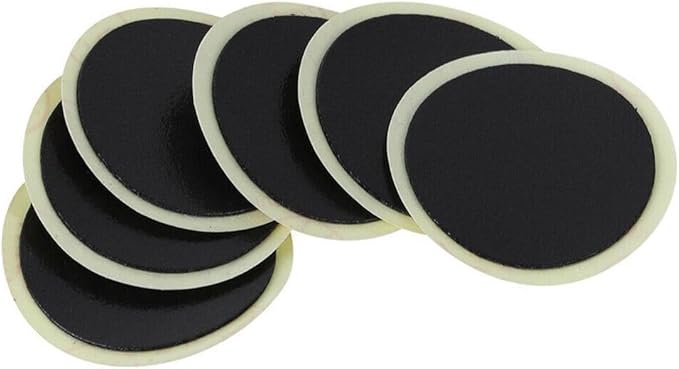 24Pcs Black Bike Tire Patch Kit,Glueless Bike Repair Patch, Round Bike Tube Patches, Bike Inner Tube Repair Kit, Bike Patch Kit for Road and Mountain Bikes Tire Repair Kits, Cycling Tires Tubes