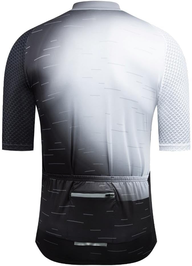 MOXILYN Men's Cycling Jersey Short Sleeve with 4 Pockets Moisture Wicking Breathable Quick Dry MTB Biking Shirt