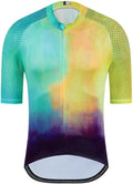MOXILYN Men's Cycling Jersey Short Sleeve with 4 Pockets Moisture Wicking Breathable Quick Dry MTB Biking Shirt