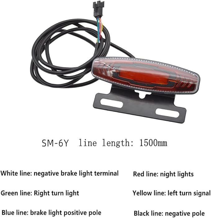 Ebike Headlight and Tail Light Sets,24-48V Ebike Turn Signal Kit,E-Bike Front Rear Warning Lights with Switch for Electric Bike