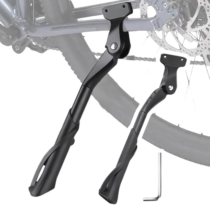 Bike Kickstand for Cannondale Bad Boy, Aluminum Adjustable Kickstand Foot Side Stand Suppor Rear Side Bicycle Stand with Non-Slip Rubber Foot,B