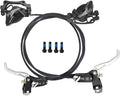 FukkeR Bicycles Aluminum Disc Brakes Front & Rear 900mm/1600mm 4-Pistons E-Bikes Electric Power-Off Hydraulic Brake Fit 160mm Rotor for Mountain Bikes BMX EBike XC Trail