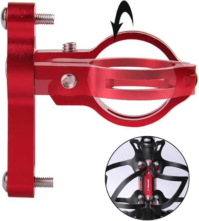Bike Bottle Cage Adapter Aluminum Alloy Double Headed Bicycle Bottle Cage Extender High Hardness Adjustable Bottle Mount Seat Post Water Bottle Holder with Installation Tool for MTB Road Bike