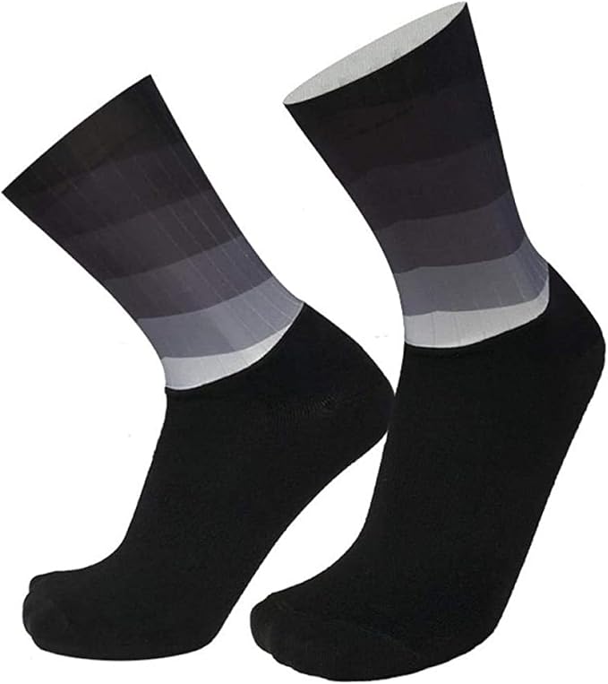 Aero Socks Cycling Aero Socks For Men Anti-Slip Silicone Aero White Line Cycling Sports Running Socks 6-11