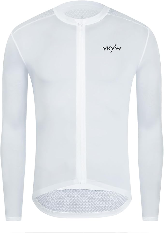 YKYWBIKE Cycling Jersey Men Long Sleeves Bike Jersey with Pockets Biking Shirts for Men Cycling Breathable MTB Biker Shirts