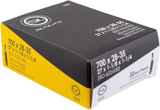 Sunlite Standard Presta Valve Bicycle Tubes