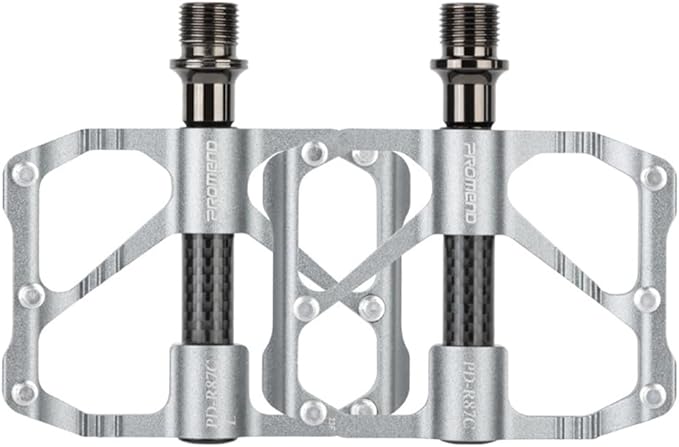 Aluminum Alloy & Carbon Fiber MTB Pedals - 9/16" Sealed 3-Bearing System | Lightweight Non-Slip Platform for Road, Mountain & BMX Bikes