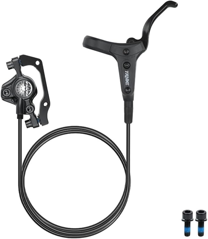 FukkeR Mountain Bikes Hydraulic Brake Set Left Rear 1600mm Bicycles Disc Brakes Kit Aluminum Alloy with is/PM Adapter Fit for Mountain Bikes BMX XC Trail E-Bikes Fat Bikes