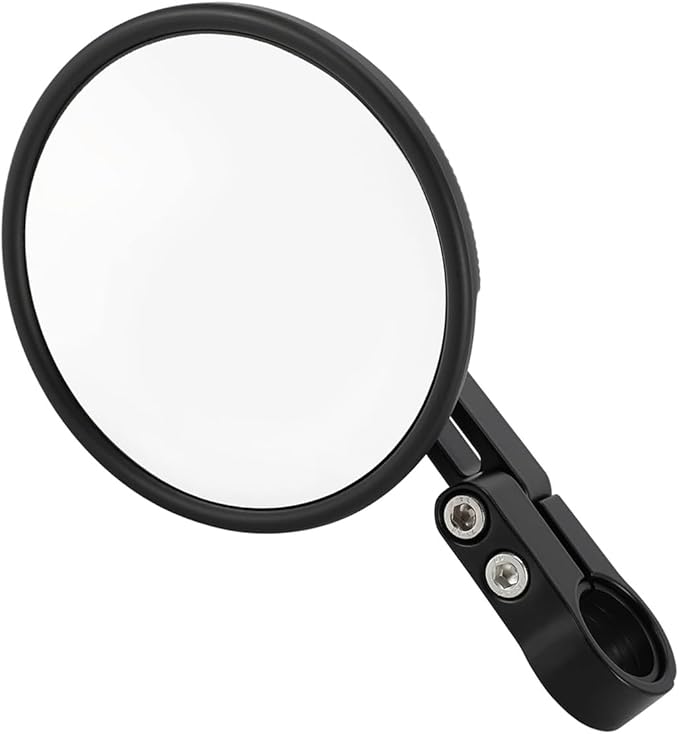 Motorcycle Rear View Mirror, Universal 4 Inch Round CNC Aluminum Bar End Side Mirror for 22mm or 25.4mm Handlebar Diameter Compatible with Most Motorcycle,Bike, Scooters, ATV, UTV