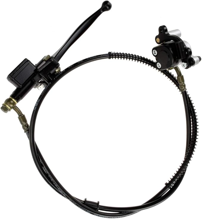 HIAORS Upgraded Hydraulic Brake Master Cylinder Caliper With Brake Pad Assembly Hose Tube for 97cc 2.8HP Baja Doodlebug Dirtbug DB30 Mini Bike Dirt Bike Moto Parts