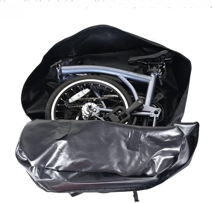 Folding For Bike Storage Bag for 14-20 Inch, Oxford Cloth Travel Cover with Padded Strap, Portable Carry Case for Commuter Foldable on Public Transport(for 14-16inch)