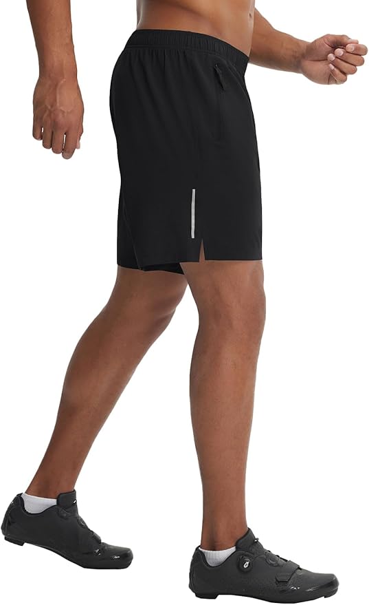 baleaf Men's 7" Mountain Bike Shorts 4D Padded Loose-fit MTB Cycling Riding Bicycle Biker Short Zipper Pockets