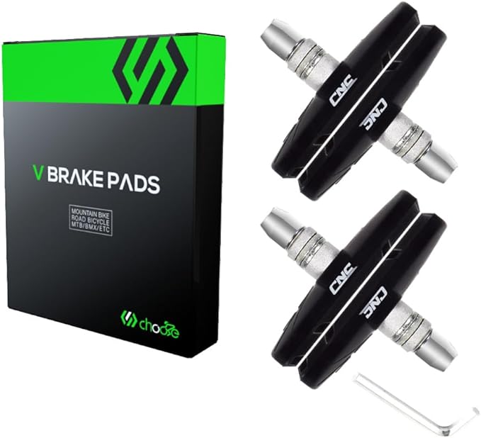 Chooee Bike V-Brake Pads, Bicycle Brake Pad Set, 2 Pairs Universal Brake Shoes