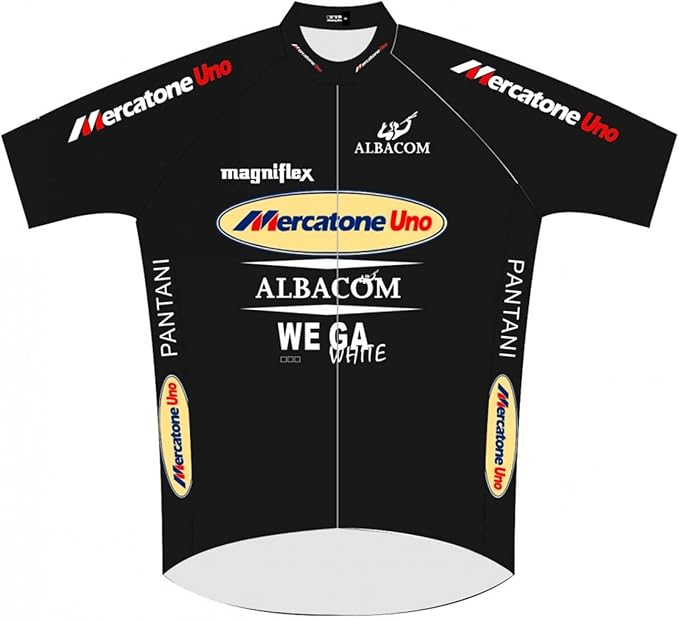 Marco Pantani Retro Team Mercatone Uno Cycling Jersey For Men, Summer Short Sleeve MTB Bike Clothing Bicycle Shirt
