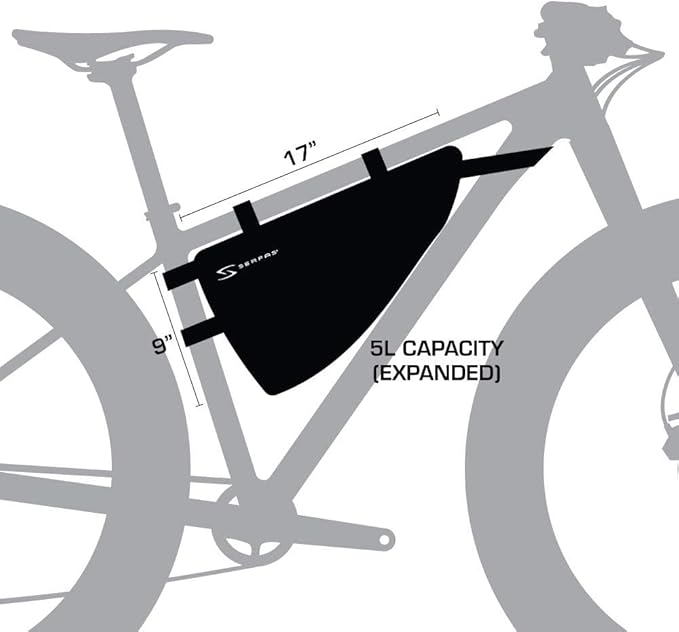 Serfas Ark Expandable Half-Frame Bicycle Bag (Black)