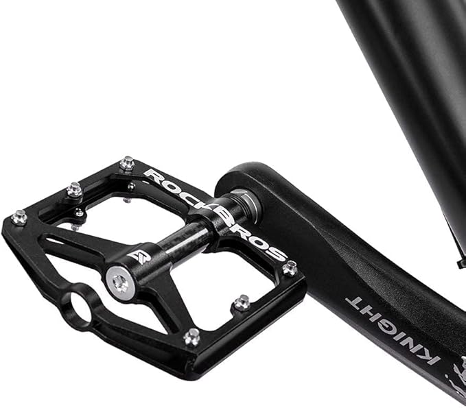 Rock BROS Mountain Bike Pedals Flat Bicycle Pedals 9/16 Lightweight Road Bike Pedals Carbon Fiber Sealed Bearing Flat Pedals for MTB
