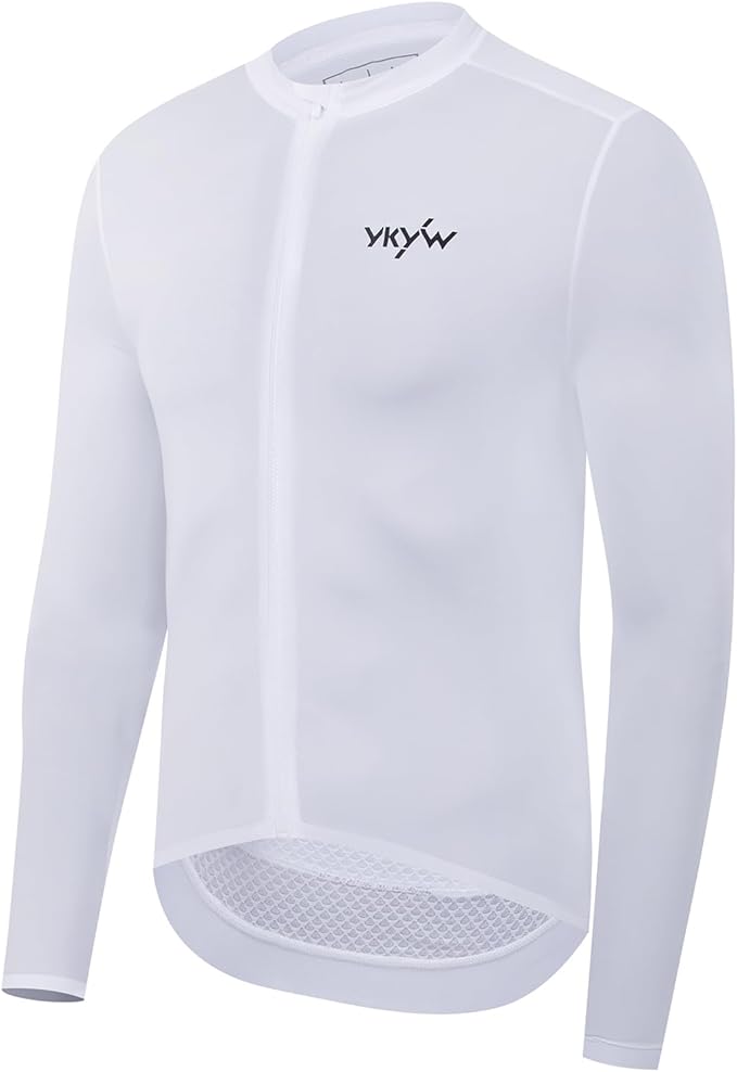 YKYWBIKE Cycling Jersey Men Aero Race Fit, Road Bike Jersey Short Sleeved Moisture Wicking, Breathable,Zip Pocket,UPF50＋