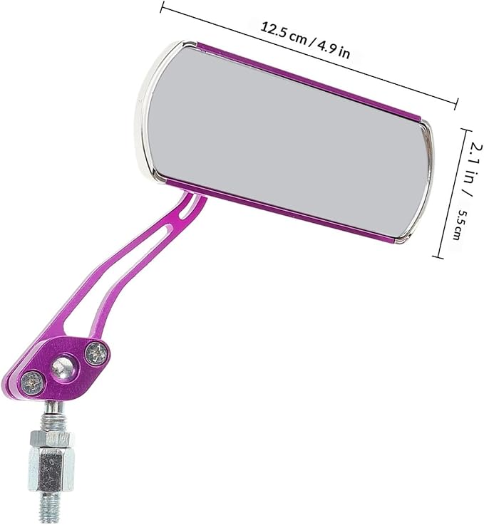 2pcs Bicycle Side View Mirrors for Motorcycles and Scooters, Adjustable Purple Rearview Bike Mirrors for Handlebars, Mountain Bike and Ebike Accessories