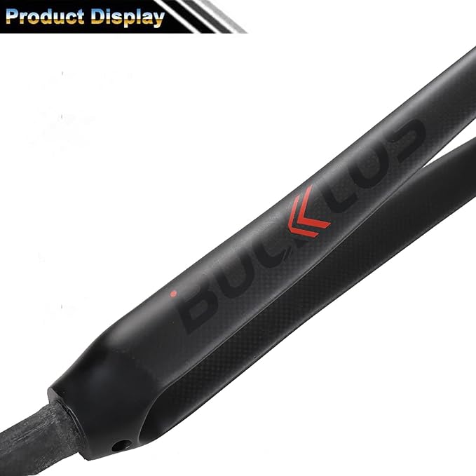 BUCKLOS 28.6mm 700C Full Carbon Fiber Road Bike Rigid Fork, C-Type Clamp Brake, 1-1/8 Threadless Straight Tube Superlight 3K T800 Bicycle Front Fork