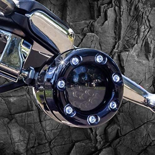 Eagle Lights 2 Inch Infinity Beam Front and Rear LED Turn Signal Kit w/Running LED Light Ring Covers for Harley Davidson Motorcycles - Black / 1157 Front / 1157 Rear