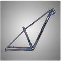 Carbon Fiber Bike Frame 27.5/29er Hardtail Mountain Bike Frame 15''/17''/19'' Disc Brake Thru Axle 12x148mm Boost Frame XC Internal Routing(Black,29 * 19'')